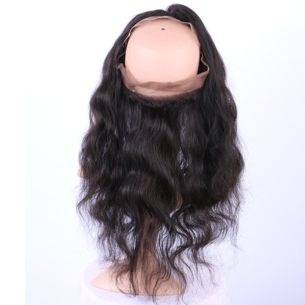 100% human hair wholesale with 360 frontal indian virgin hair body wave pre plucked 360 lace closure QM049
